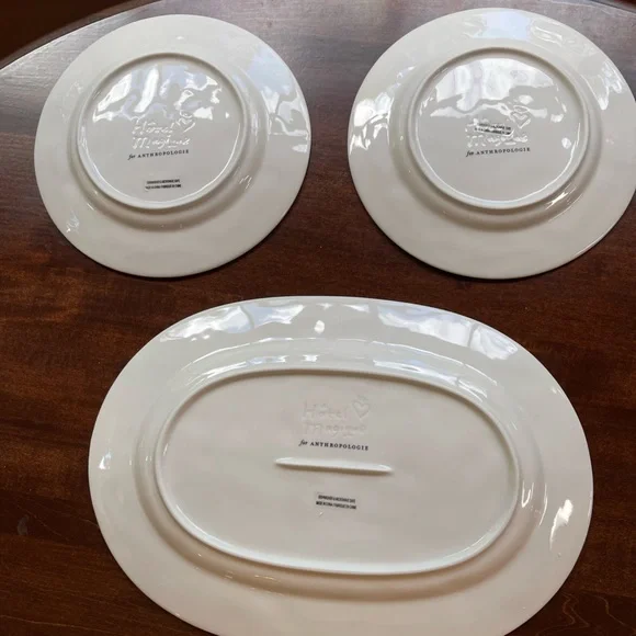 Anthropologie Hotel Magique collection, NWT “Art and Kisses” platter & 2 plates - Picture 4 of 16